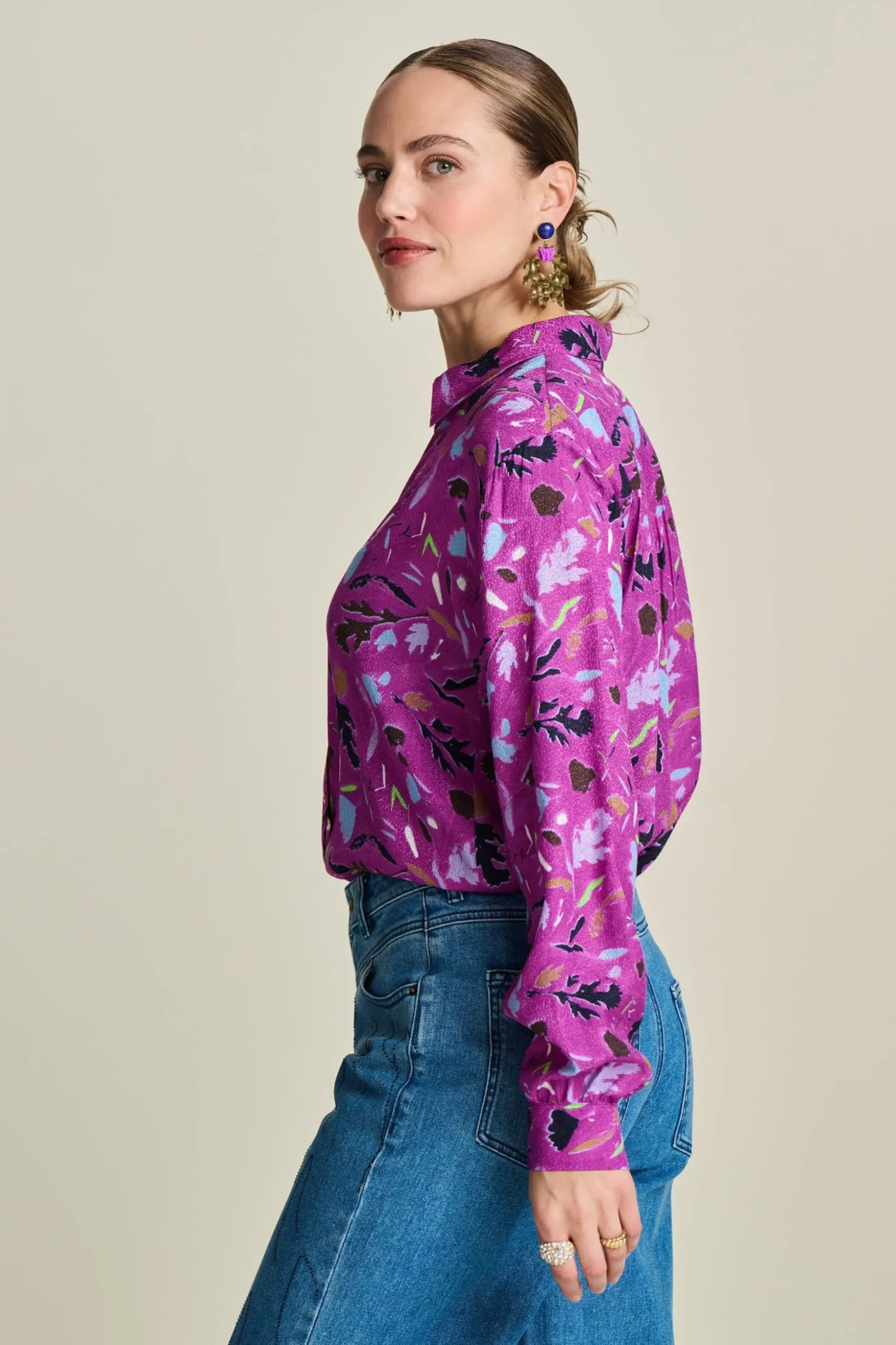 BLOUSE Milly Featherfest Cactus Pink