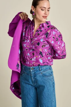 BLOUSE Milly Featherfest Cactus Pink