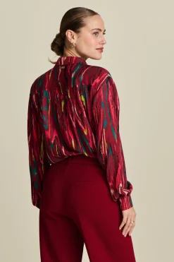 BLOUSE Milly Woody Burgundy Red