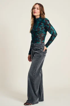 JEANS Wide Leg Grey Storm