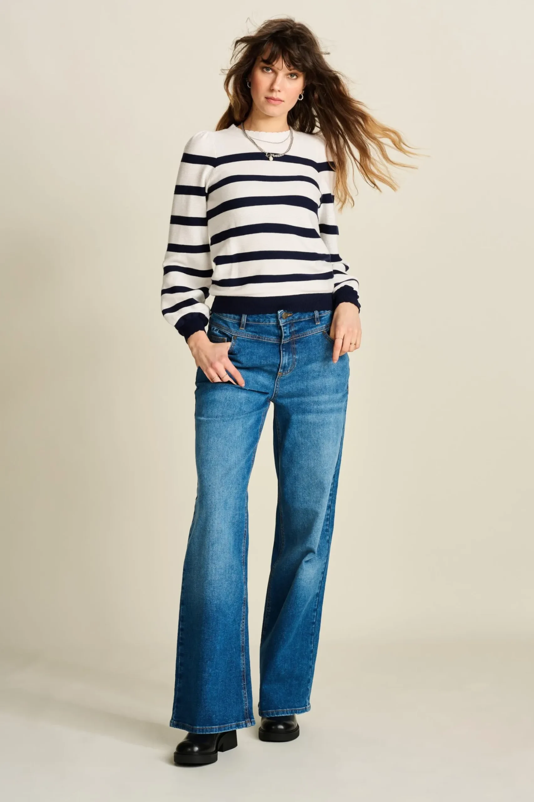 JEANS Wide Leg Vintage Blue