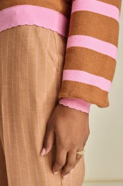 TRUI Striped Sugar Brown