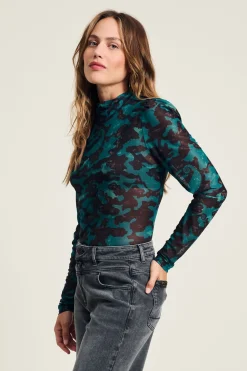 TURTLENECK Camo Teal Green