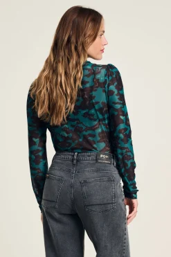 TURTLENECK Camo Teal Green
